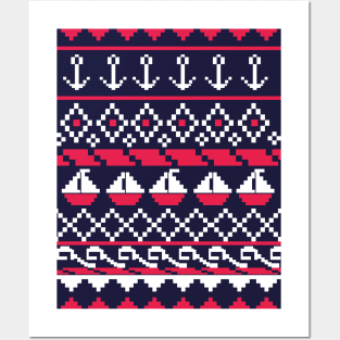 Nautical Cross stitch Posters and Art